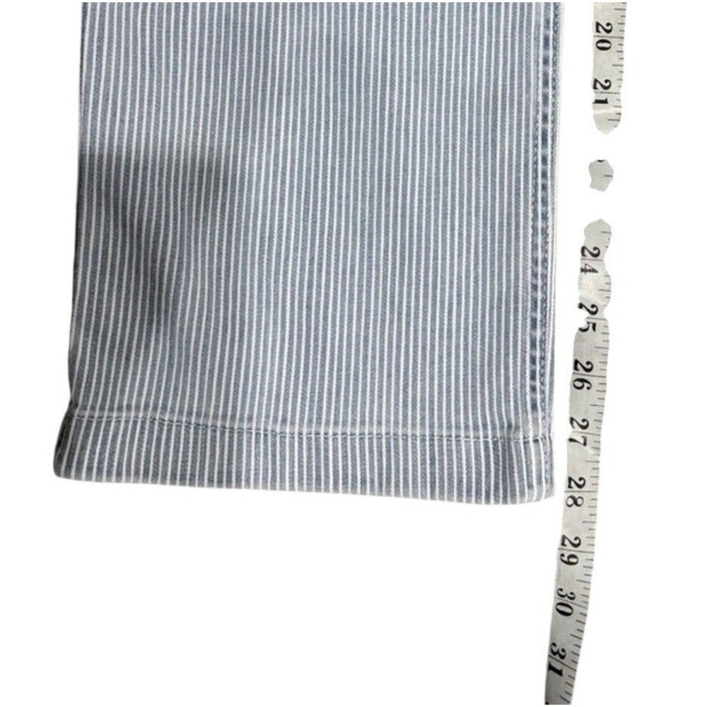 Abercrombie Kids High Rise Wide Leg Striped Jeans Blue White Size 13/14 Regular - Picture 5 of 12